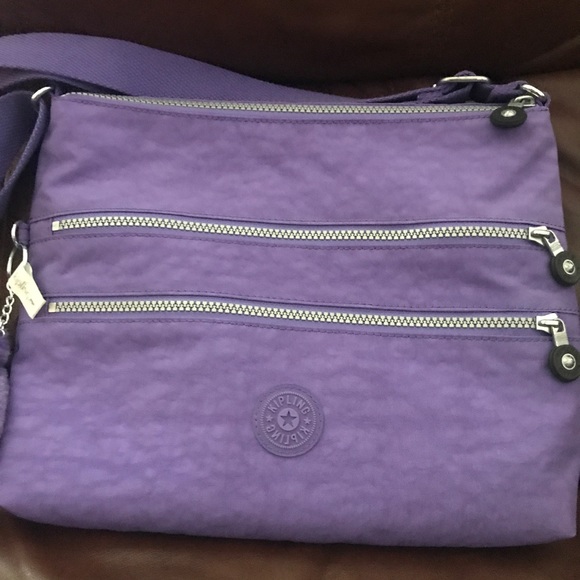 purple kipling purse